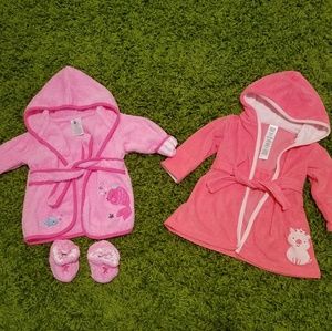 Lot of 2 Never worn only washed 0-9 baby robes